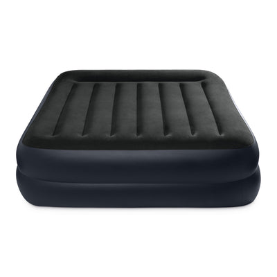Intex 64123ED Dura Beam Pillow Raised Air Mattress w/ Built in Pump Queen (Used)