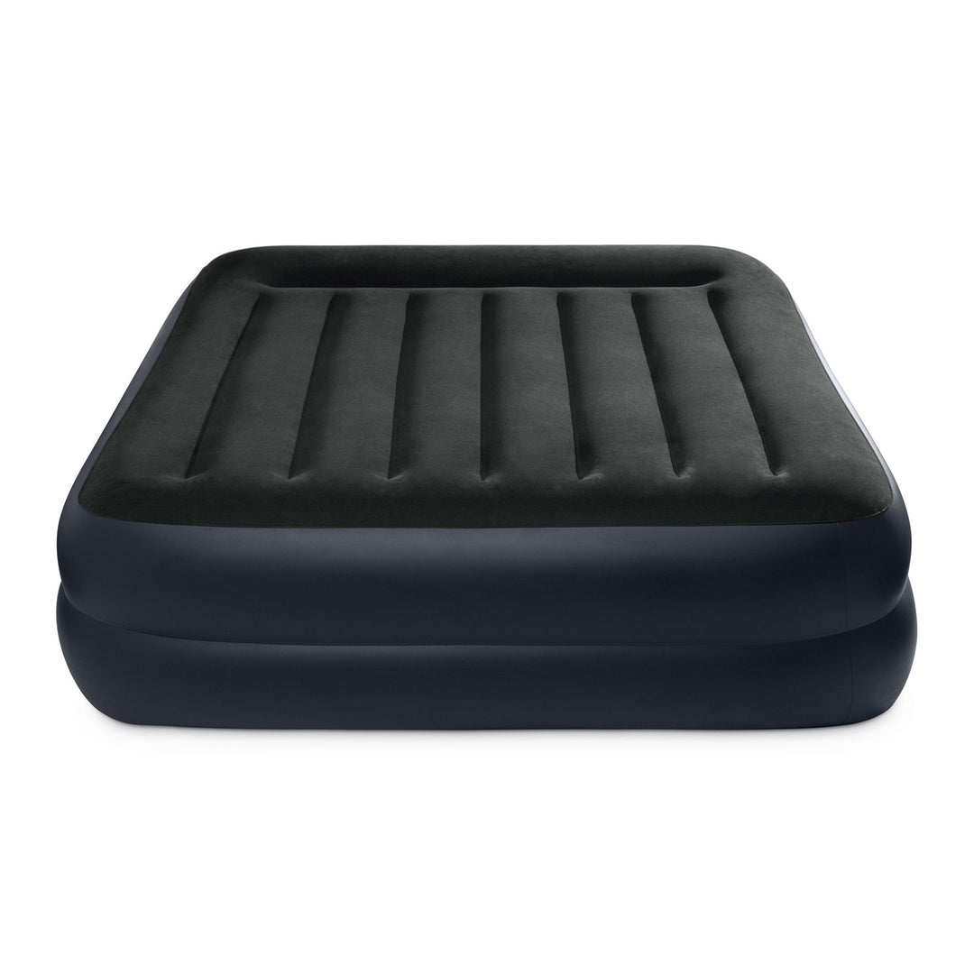 Intex Dura Beam Plus Pillow Raised Air Mattress Built in Pump, Queen (Open Box)