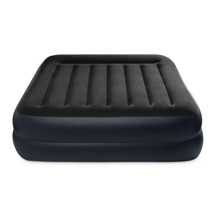 Intex Dura Beam Plus Pillow Raised Air Mattress Built in Pump, Queen (Open Box)