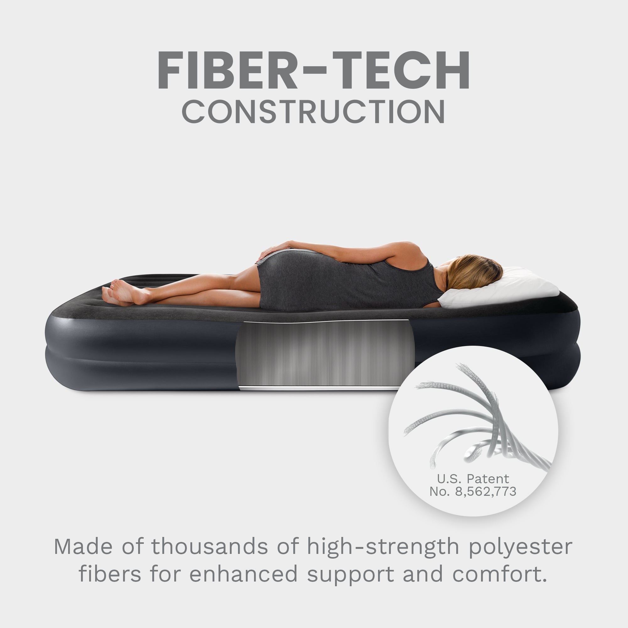 Intex 64123ED Air Mattress, Dura Beam Plus Pillow Rest w/ Built in Pump, Queen - VMInnovations