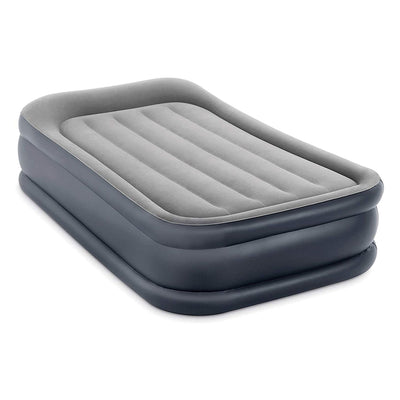 Intex Dura Beam Deluxe Pillow Raised Airbed with Built In Pump, Twin (Used)