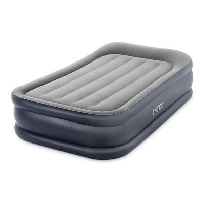 Intex Dura Beam Deluxe Pillow Raised Airbed with Built In Pump, Twin (Used)