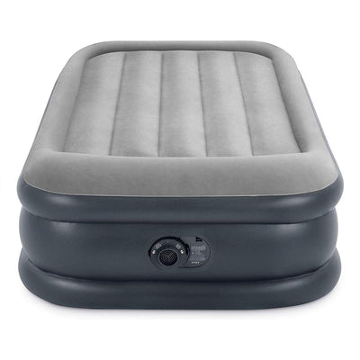 Intex Dura Beam Deluxe Pillow Raised Airbed with Built In Pump, Twin (Used)