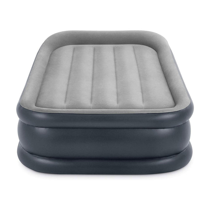 Intex Dura Beam Deluxe Pillow Raised Air Mattress Bed with Built In Pump, Twin