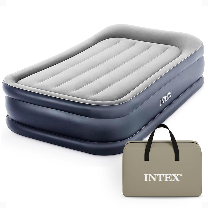 Intex Dura Beam Deluxe Pillow Bed with Built In Pump, Twin(Open Box)