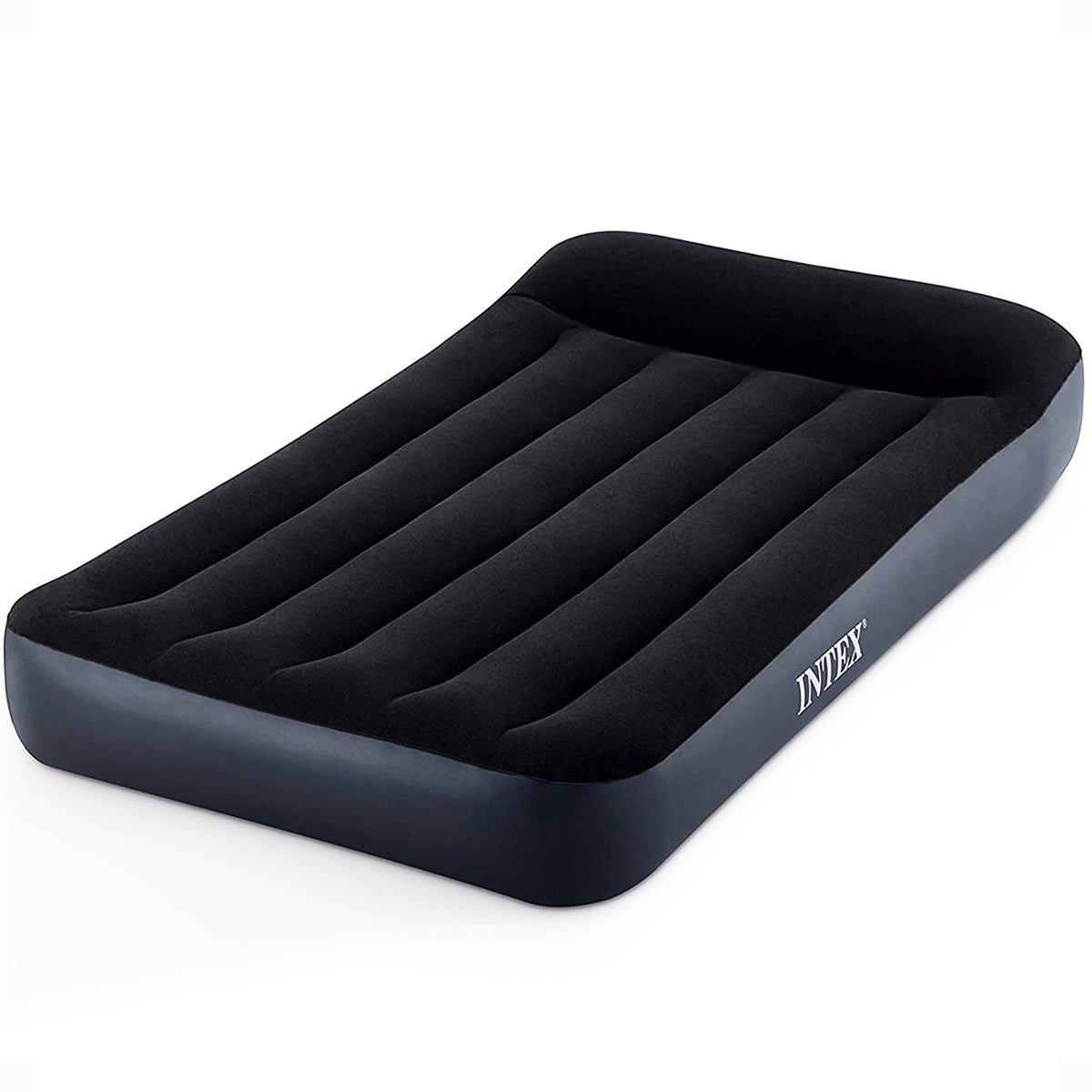 Intex Dura Pillow Rest Blow Up Mattress Air Bed Built In Pump, Twin (Open Box)