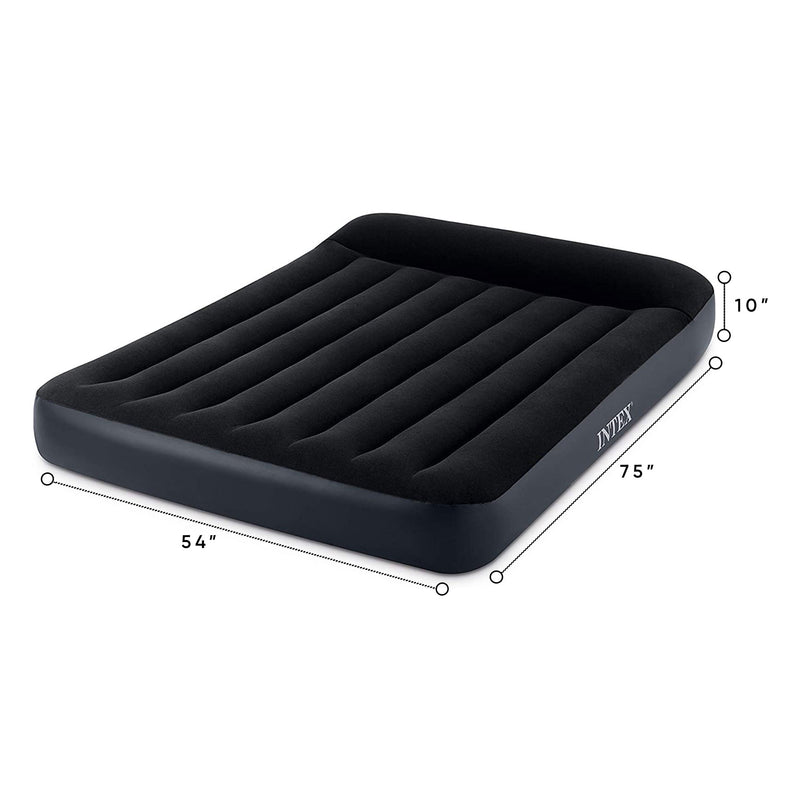 Intex Dura Beam Pillow Rest Standard Air Bed Inflatable Mattress, Full (Used)