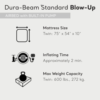 Intex Dura Beam Pillow Rest Standard Air Bed Inflatable Mattress, Full (Used) - VMInnovations