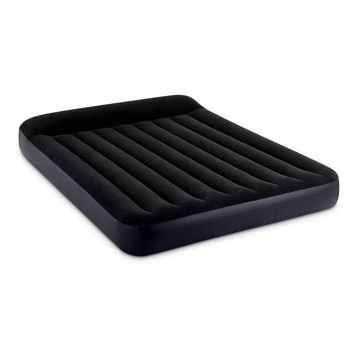 Intex Dura Beam Pillow Rest Airbed Mattress with Built-In Pump, Queen (Open Box)