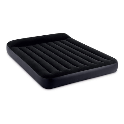 Intex Dura Beam Pillow Rest Airbed Mattress with Built-In Pump, Queen (Open Box) - VMInnovations