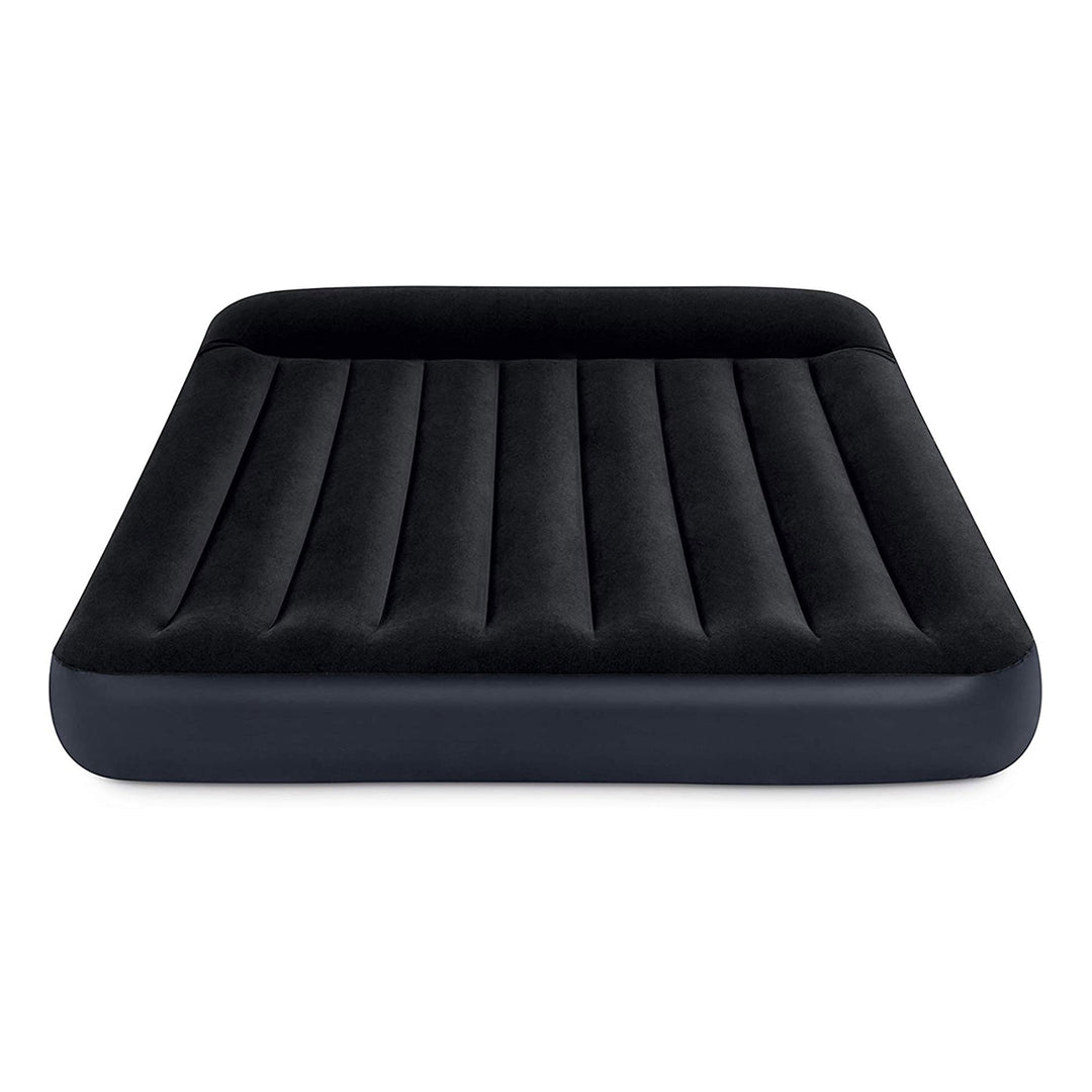 Intex Dura Beam Pillow Rest Airbed Mattress with Built-In Pump, Queen (Open Box)