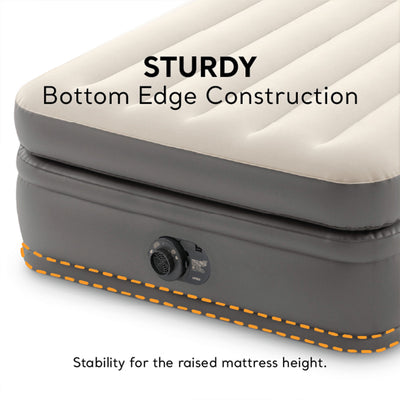 Intex Dura Beam Plus Fiber-Tech Air Mattress with Built-In Pump, Twin (Used) - VMInnovations