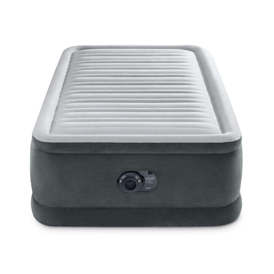 Intex 64411ED Dura Beam Comfort Plus Airbed Mattress w/ Built In Pump, Twin Size - VMInnovations