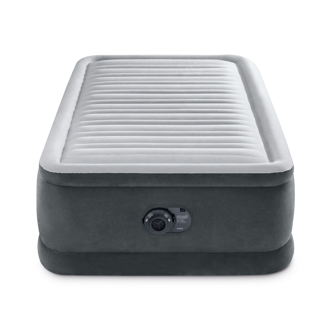 Intex Dura Beam Comfort Plus Airbed Mattress Built In Pump, Twin Size(Open Box)