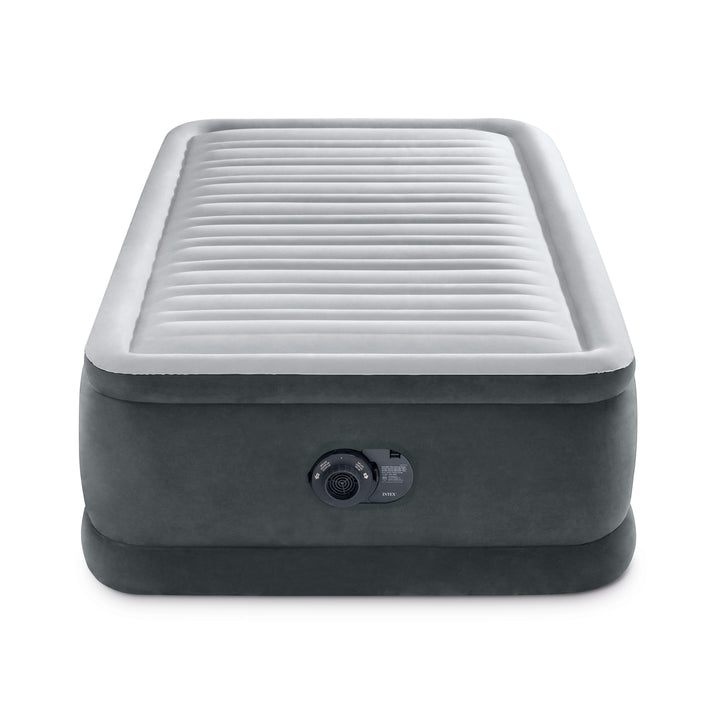 Intex Dura Beam Comfort Plus Airbed Mattress Built In Pump, Twin Size(Open Box)