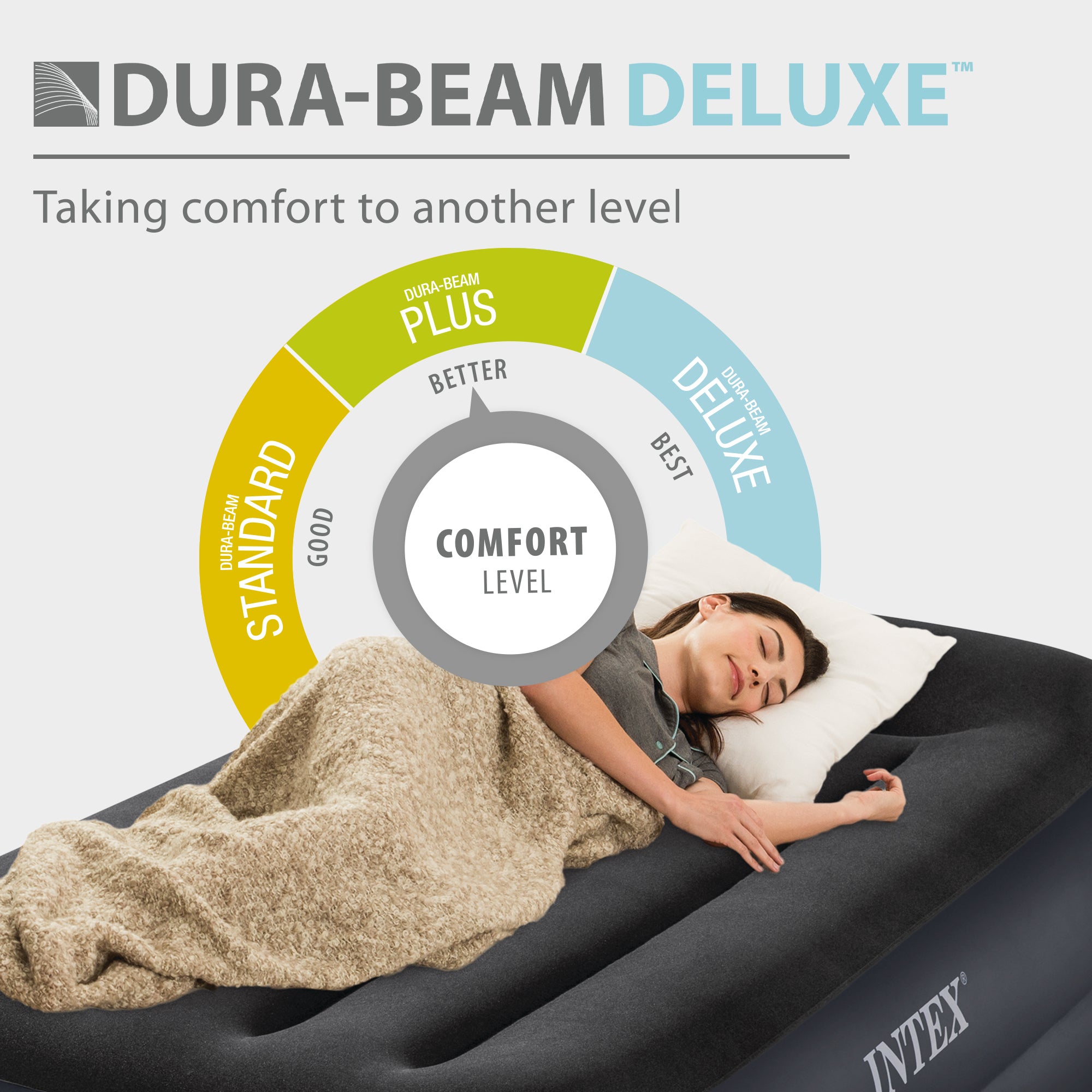 Dura Beam Plus Pillow Airbed Mattress with Built in Pump, Twin (Open Box) - VMInnovations