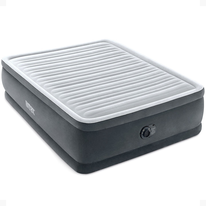 Intex Dura Beam Deluxe Pillow Raised Bed with Built In Pump, Queen