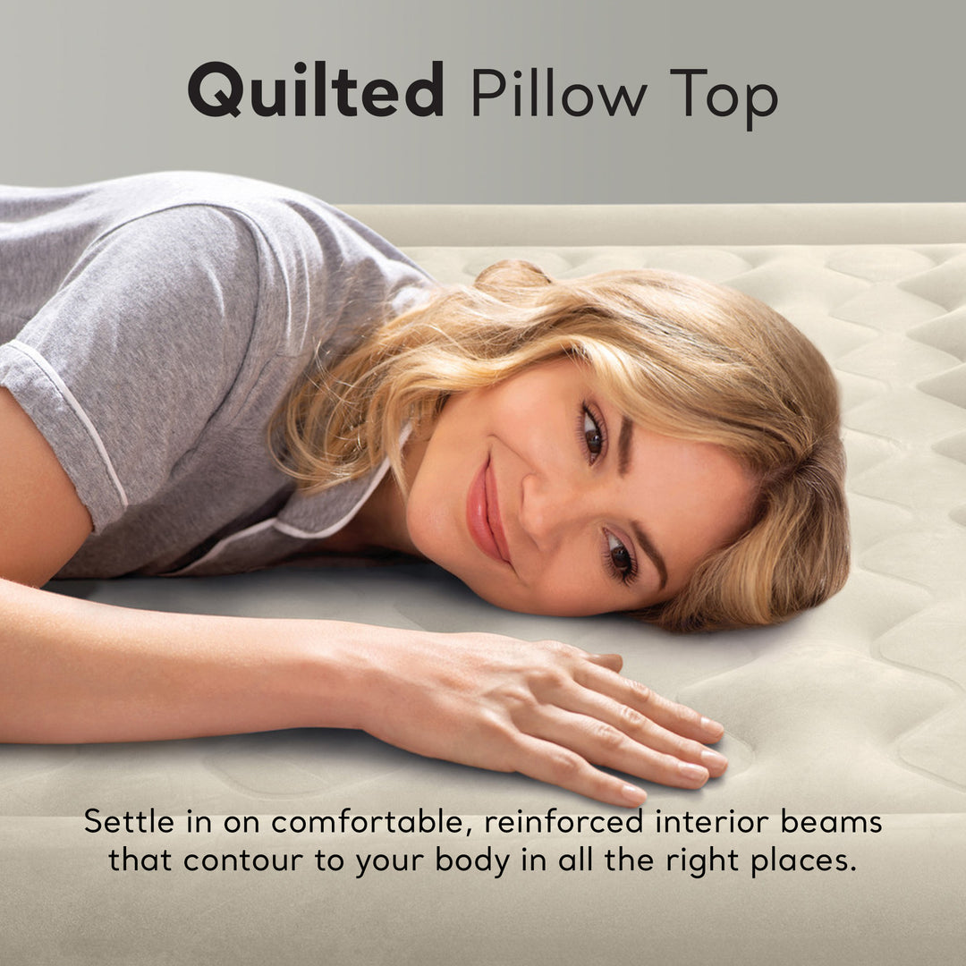 Intex Ultra Plush Fiber Tech Airbed Mattress w/ Built in Pump, Queen (For Parts) - VMInnovations