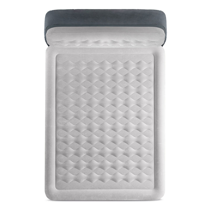 Intex Dura-Beam Deluxe Plush Headboard Queen Mattress Built-In Pump(Open Box)