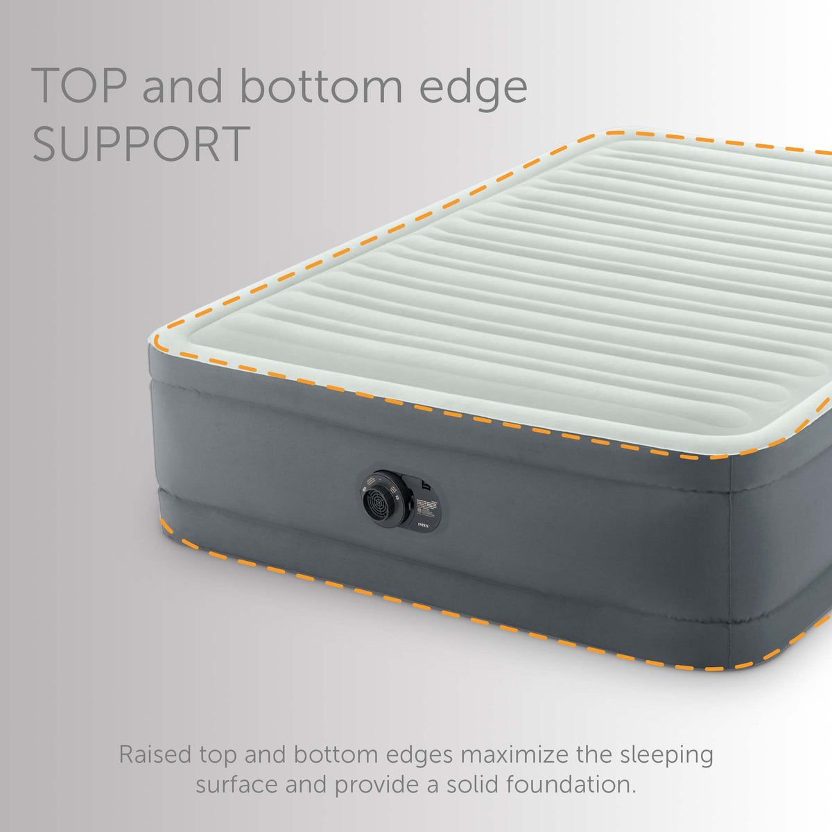 Intex PremAire I Fiber-Tech Air Mattress Bed with Built-In Pump, Full (Open Box)