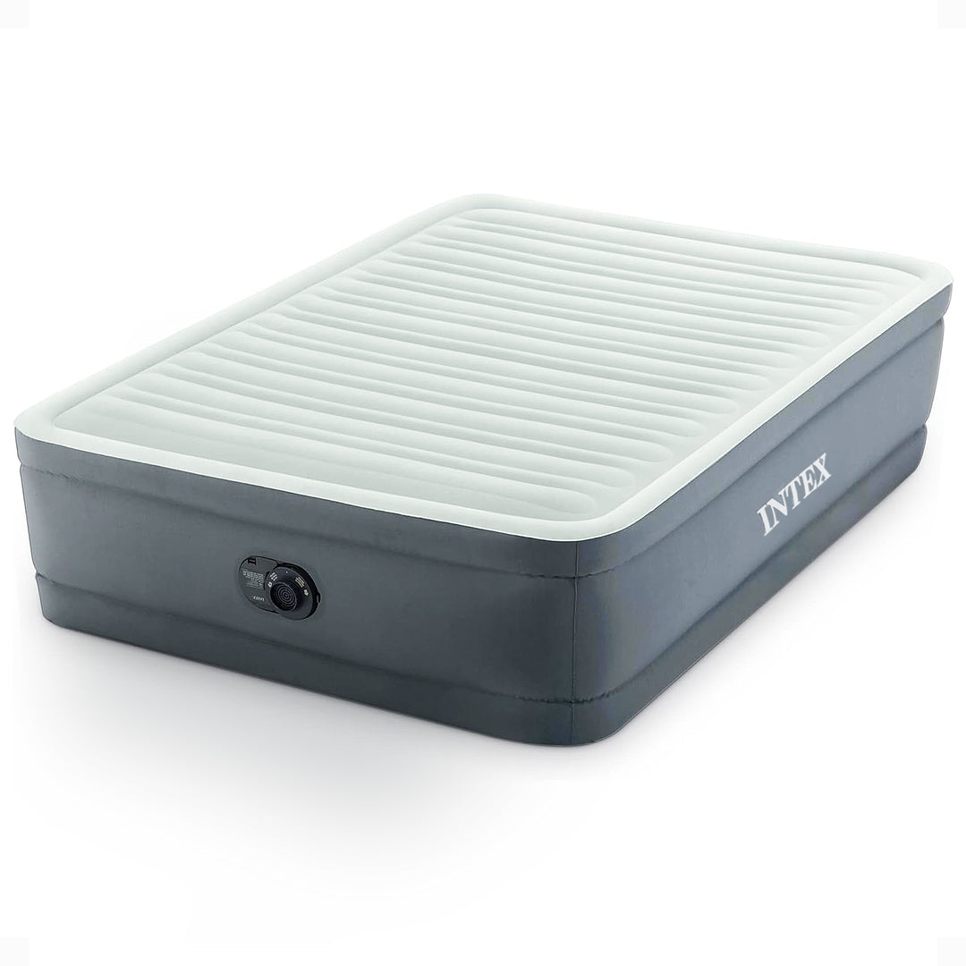 Intex PremAire I Fiber-Tech Air Mattress Bed with Built-In Pump, Full (Open Box)