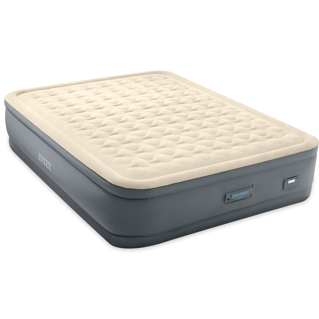 Intex PremAire II Fiber-Tech Air Mattress with Built-In Pump, Queen (Open Box)