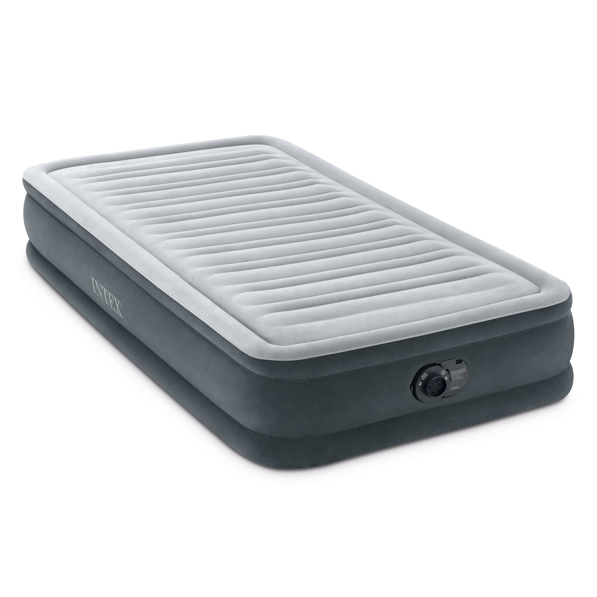 Intex 67765ED Dura Beam Comfort Plus 13" Airbed Mattress w/ Built In Pump, Twin - VMInnovations