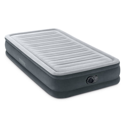 Intex Comfort Dura-Beam Plush Airbed Mattress with Built-In Pump, Twin (Used)