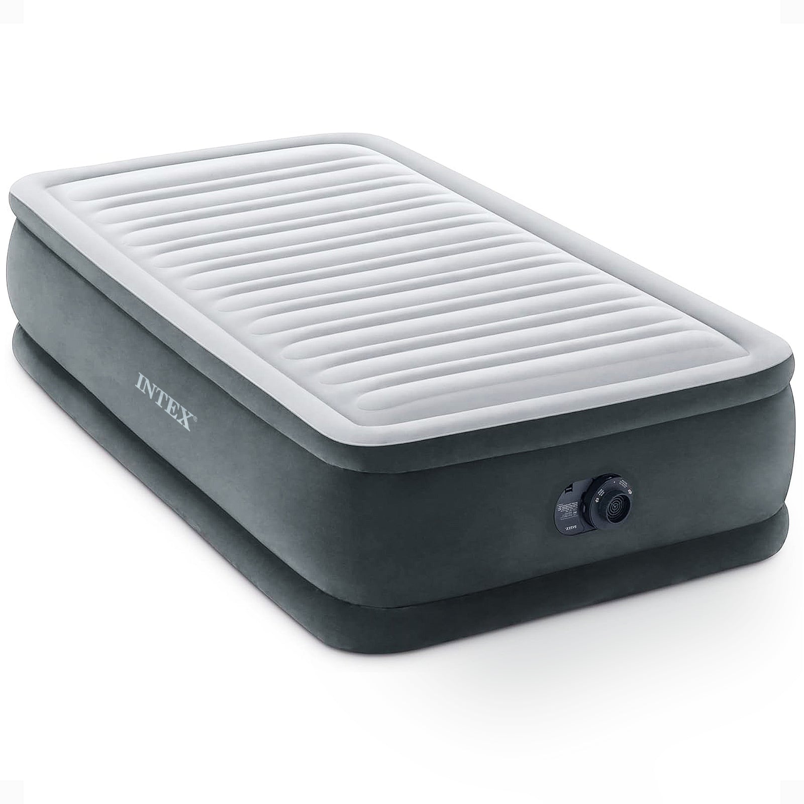 Intex Comfort Dura-Beam Plush Airbed Mattress with Built-In Pump, Twin (Used) - VMInnovations