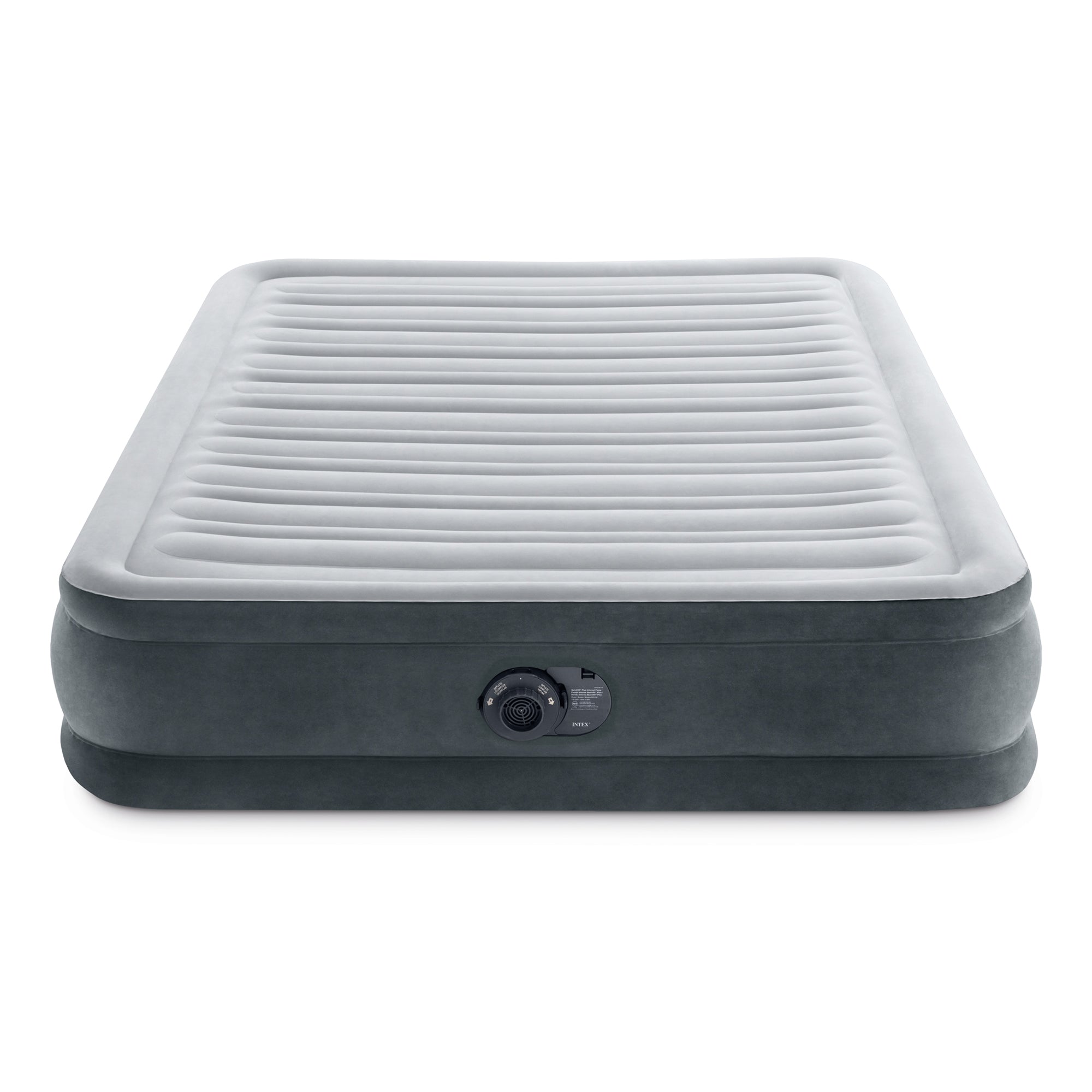 Intex Comfort Deluxe Plush Air Mattress Bed with Built-In Pump, Full (Open Box) - VMInnovations