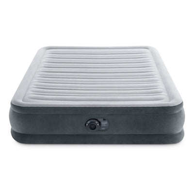 Intex Comfort Deluxe Plush Air Mattress Bed with Built-In Pump, Full (Open Box) - VMInnovations