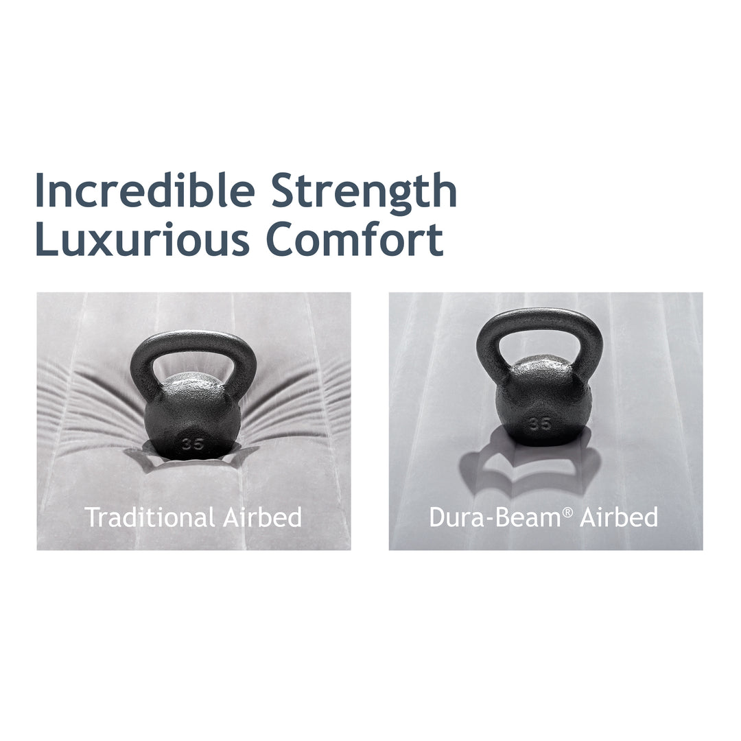 Intex Supreme Air Flow Fiber Tech Air Mattress with Built in Pump, Twin (Used)