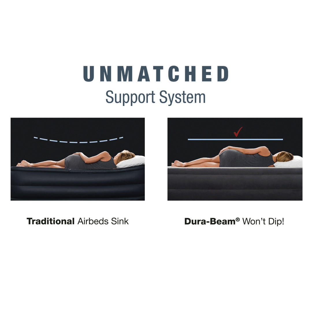 Intex Supreme Air Flow Airbed, Raised Air Mattress with Internal Air Pump, Twin