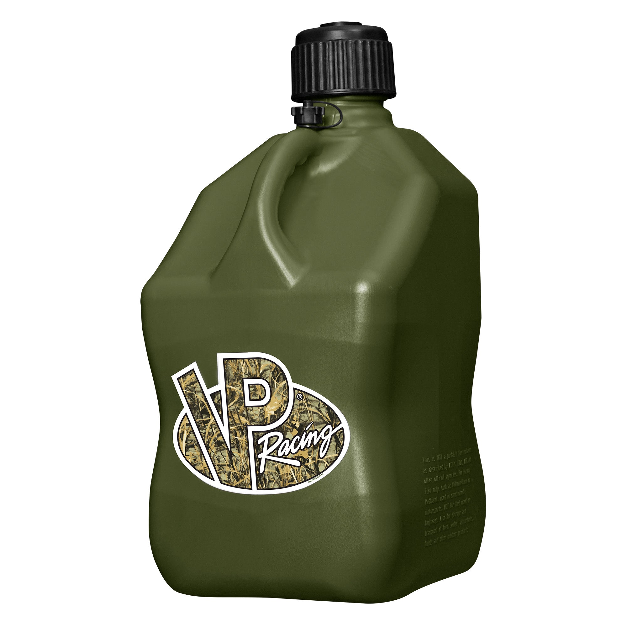 VP Racing Fuels 5.5 Gal Motorsport Plastic Utility Jug with 14 Inch Hose, Camo