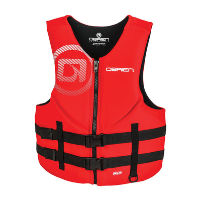 OBrien Biolite Series Traditional Mens Neoprene Boating Life Vest Size XL, Red