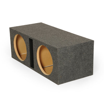 QPower QBASS Dual 12 Inch Car Audio Subwoofer Enclosure Box, Charcoal (6 Pack)