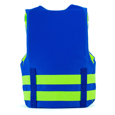 O'Brien BioLite Traditional Youth USCG Safety Vest Life Jacket, Blue/Lime Green - VMInnovations