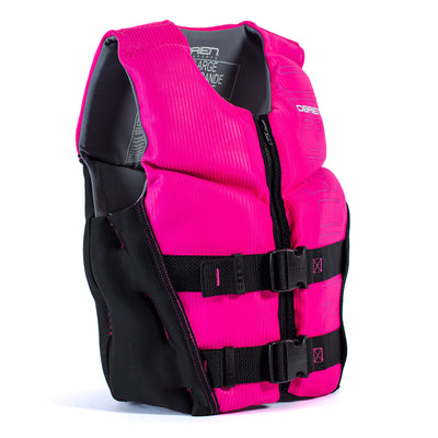 O'Brien Flex V-Back Lightweight Safety Life Jacket, Youth Large, Pink and Black