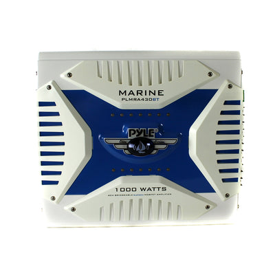 Pyle PLMRA430BT 1000 Watt 4 Channel Amplifier Bluetooth Marine ATV Amp (2 Pack)