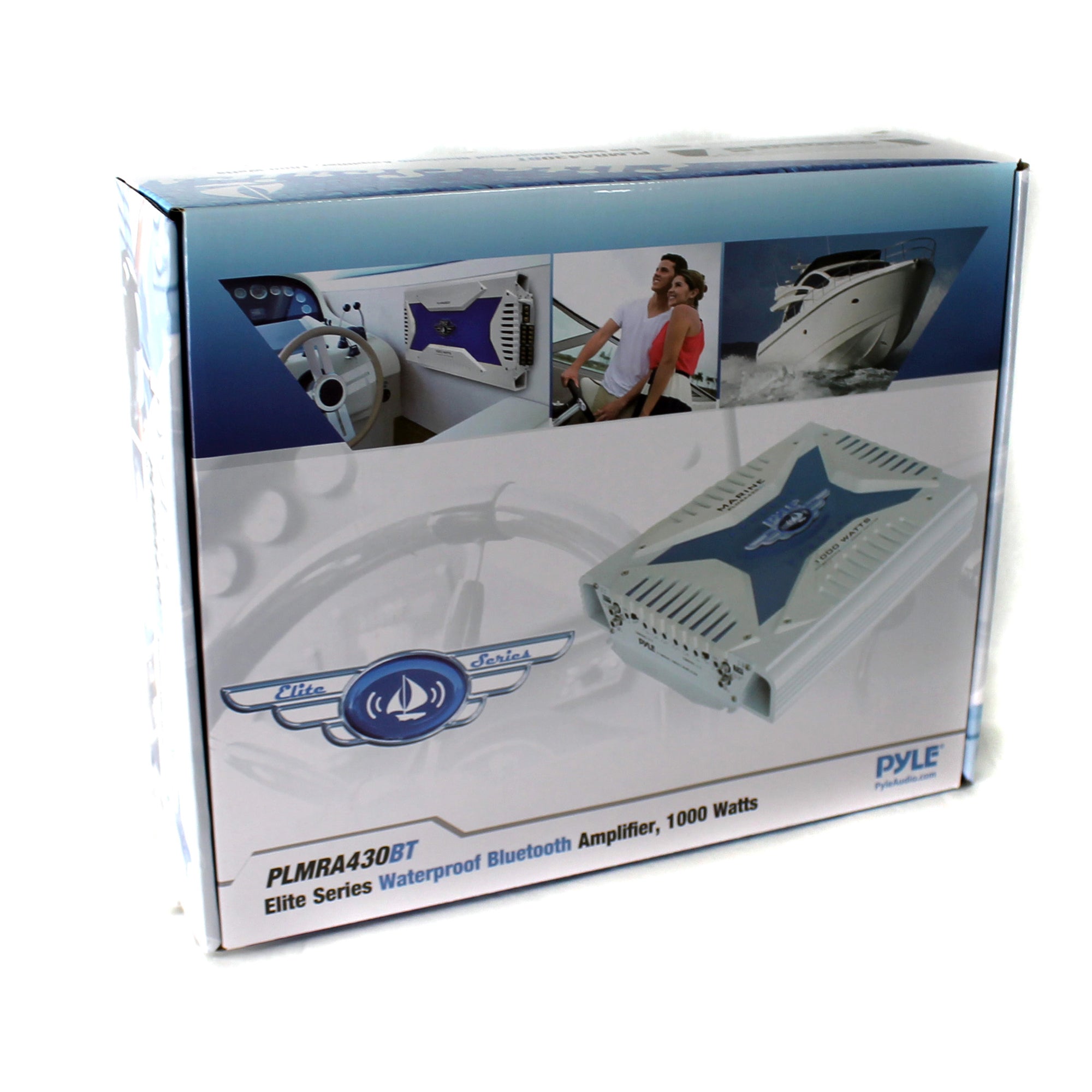 Pyle PLMRA430BT 1000 Watt 4 Channel Amplifier Bluetooth Marine ATV Amp (2 Pack)