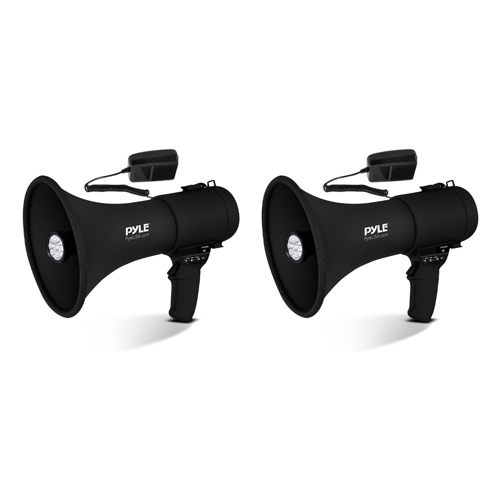 Pyle Portable PA Megaphone Speaker with Built-in Rechargeable Battery (2 Pack) - VMInnovations