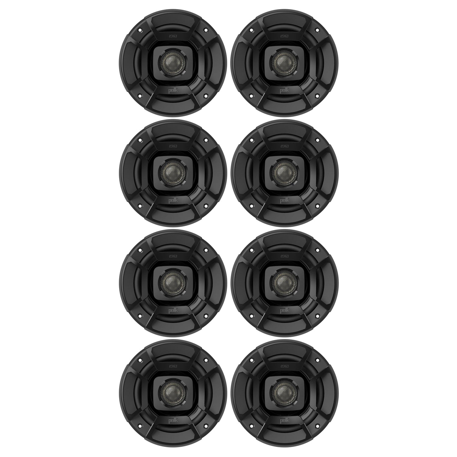 Polk Audio 6.5" 300W 2 Way Car/Marine ATV Stereo Coaxial Speakers DB652 (4 Pack)