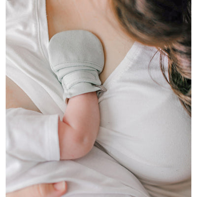 Goumikids Soft Stay On No Scratch Baby Infant Mitts, 0-3M Desert Mist (Open Box) - VMInnovations
