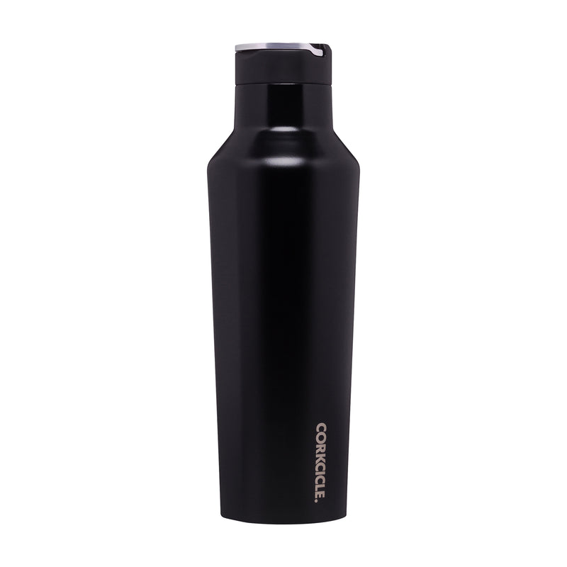 Corkcicle Classic 20oz Sport Stainless Steel Water Bottle, Matte Black (Damaged)