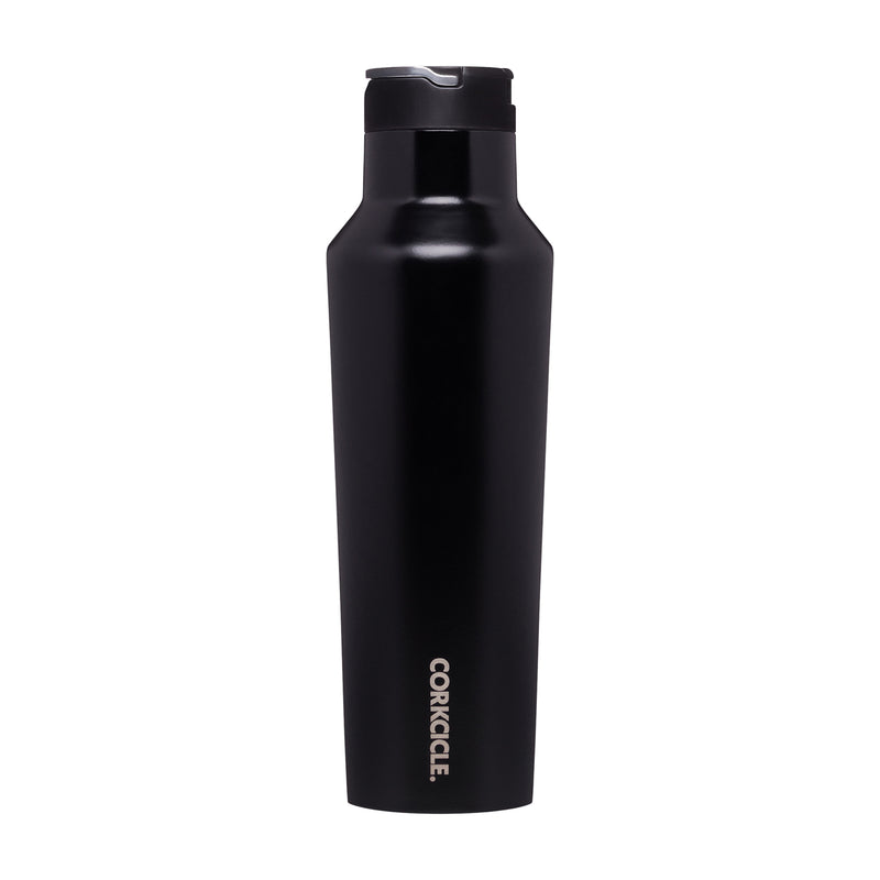 Corkcicle Classic 20oz Sport Stainless Steel Water Bottle, Matte Black (Damaged)