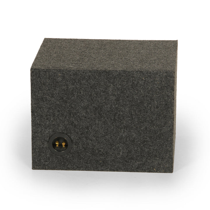 QPower QBASS Dual Vented 12 Inch Single Audio Subwoofer Enclosure Box, Charcoal