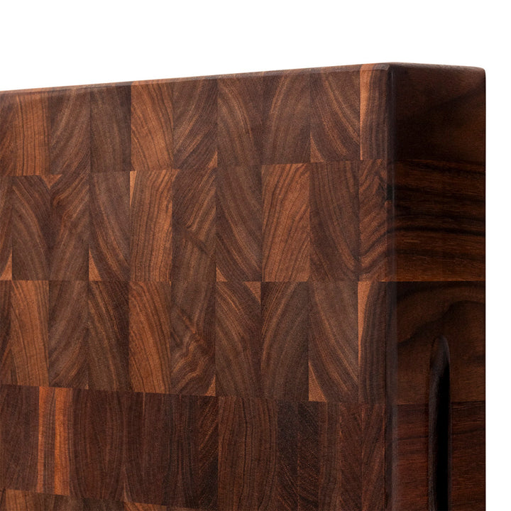 John Boos Large Walnut Wood End Grain Cutting Board for Kitchen, 18" x 18" x 3" - VMInnovations