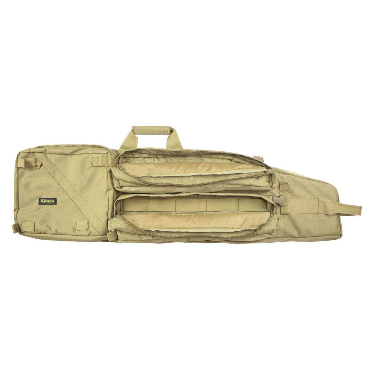 Elkton Outdoors ELK-RIFB-TAN Tactical Rifle Drag Bag w/ Optional Backpack Straps - VMInnovations