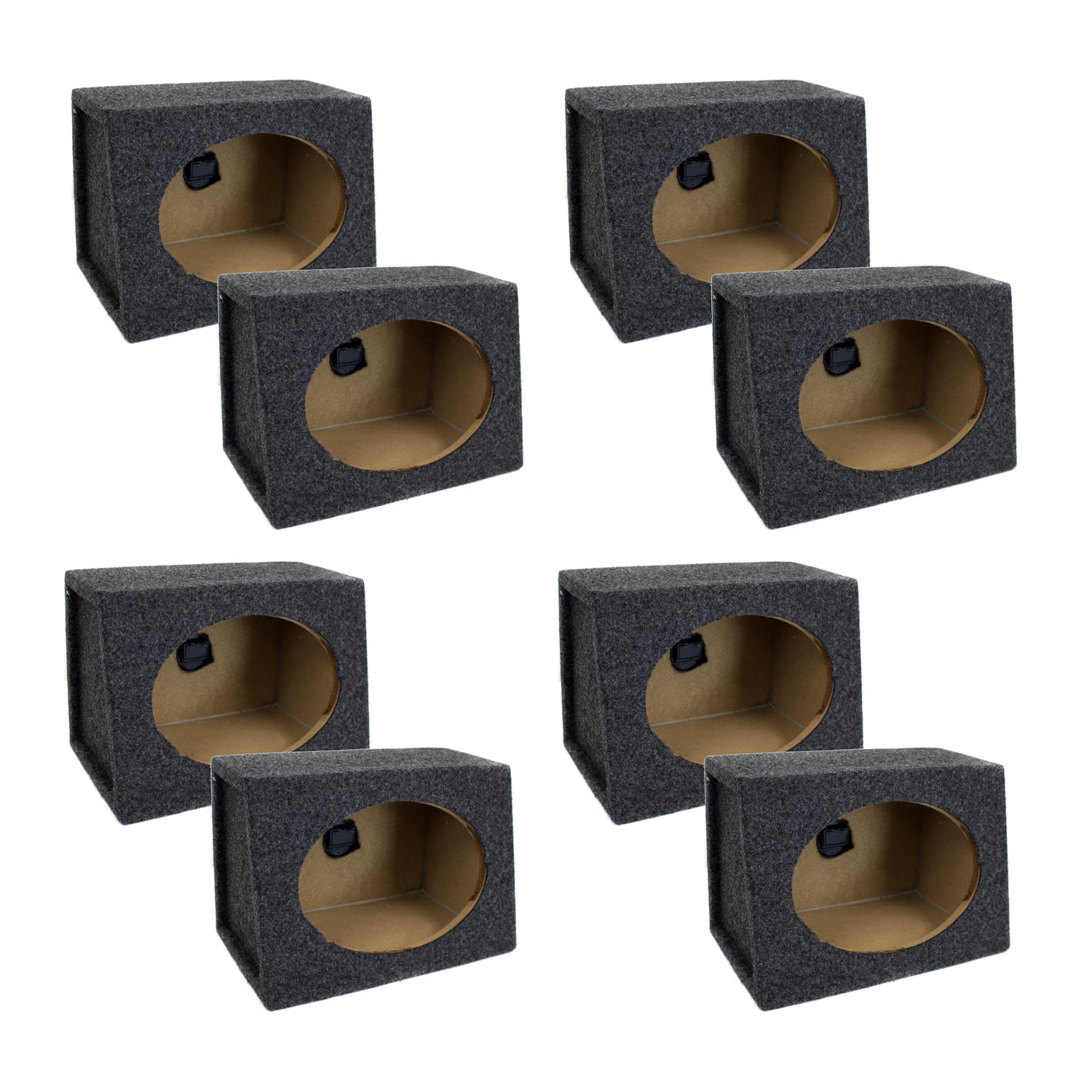 QPower 6 x 9 Inch Car Audio Speaker Box Enclosures, Speaker Boxes Pair (4 Pack) - VMInnovations