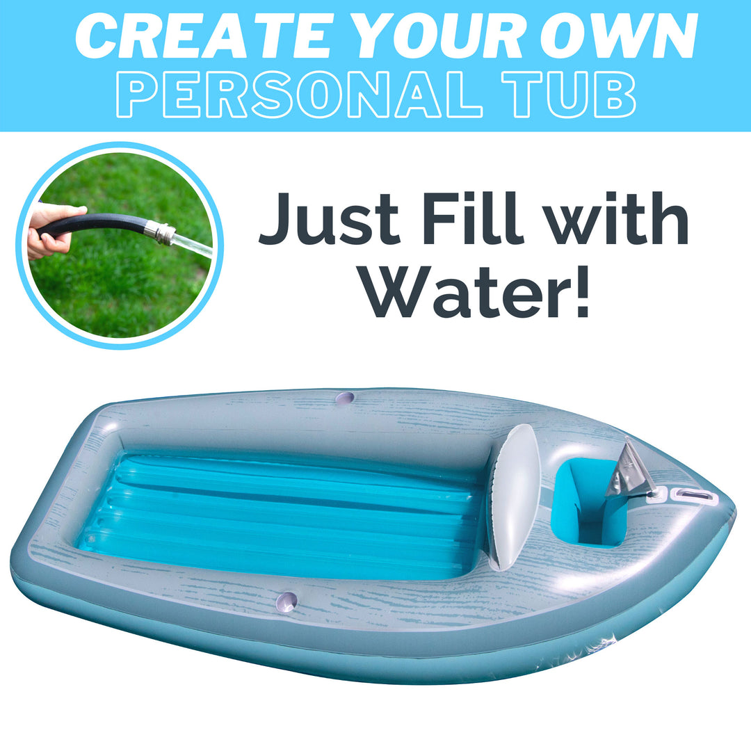 Swimline 90135 Classic Inflatable Cruiser Boat Pool Float with 2 Cup Holders